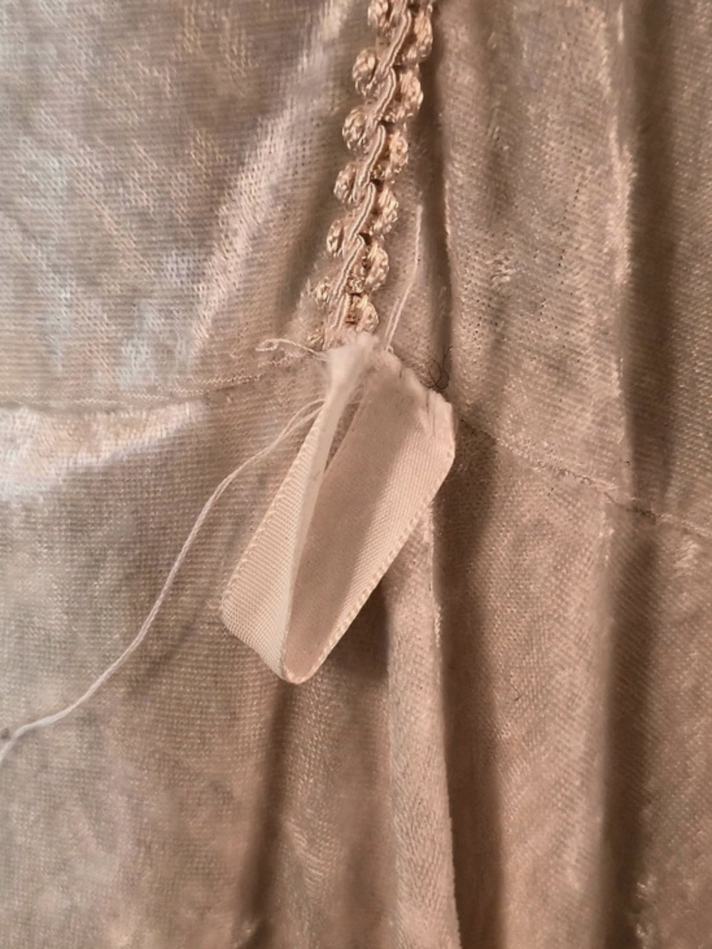 Rare Vintage Lip Service Ivory Cream Velvet Bell Sleeve Maxi Dress Size Medium - Picture 7 of 7